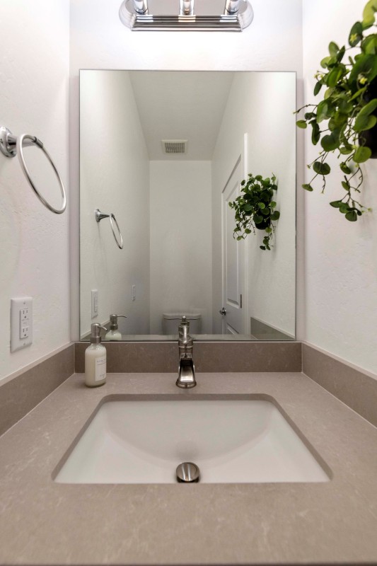 Half bath powder room